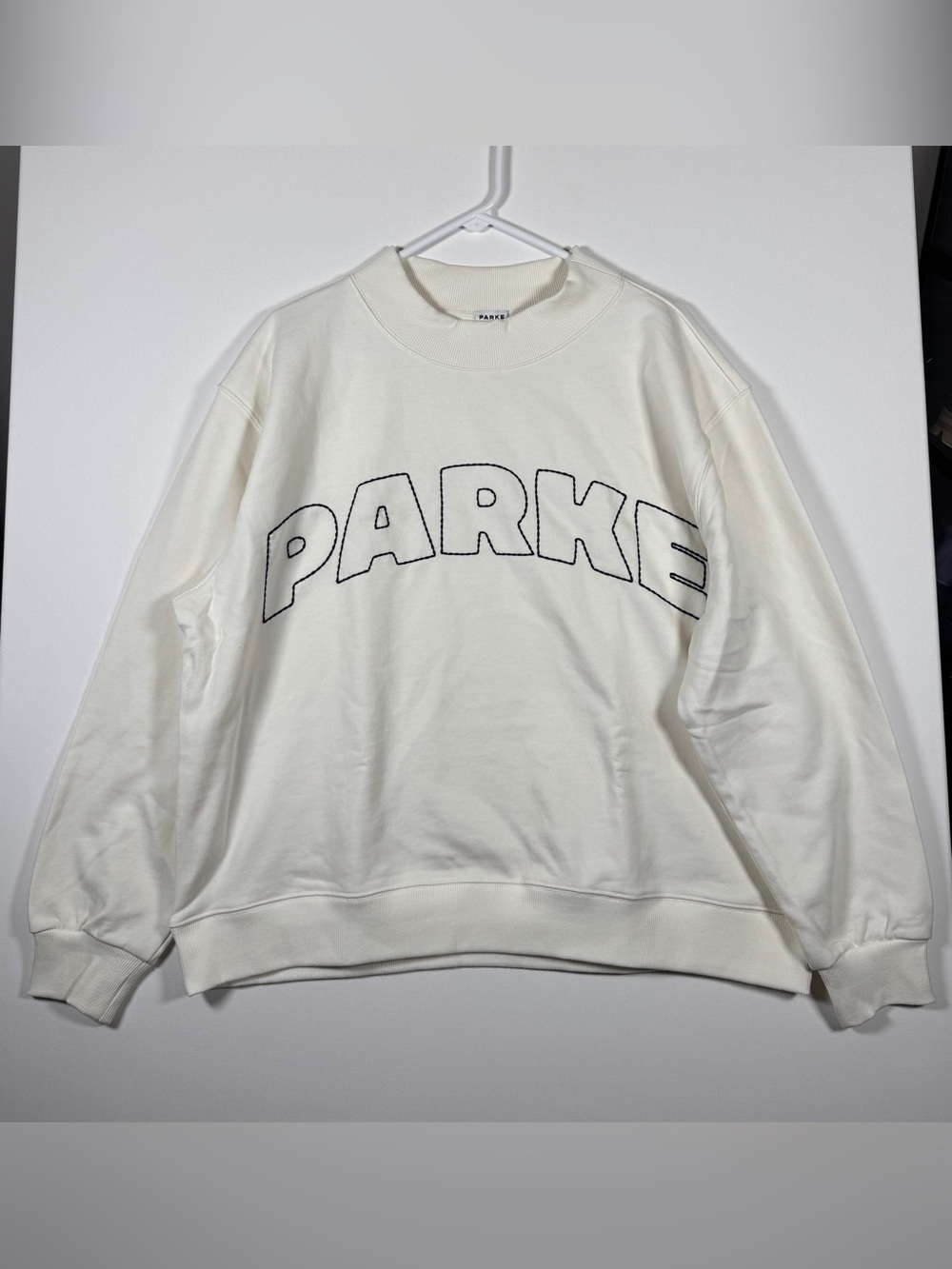 PARKE X Target L/XL Women's Mockneck Pullover Sweatshirt - Kandy  Cream
